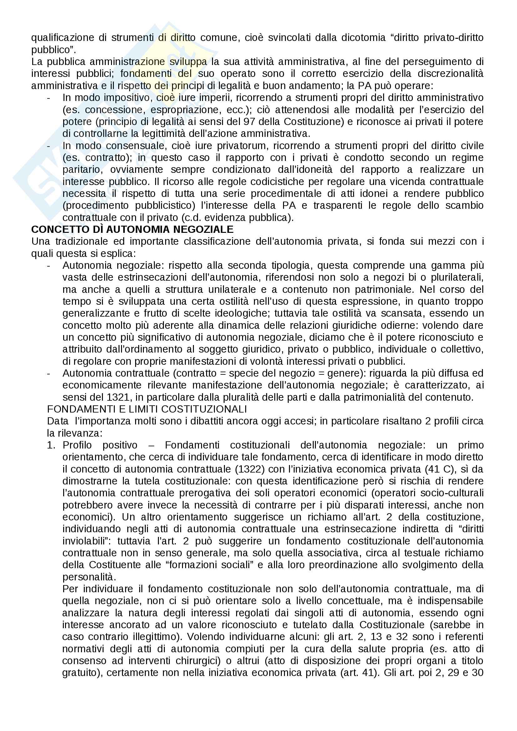Riassunto esame Diritto civile, prof. Mantucci, libro consigliato Autonomia negoziale e contrattuale, Perlingieri Pag. 2
