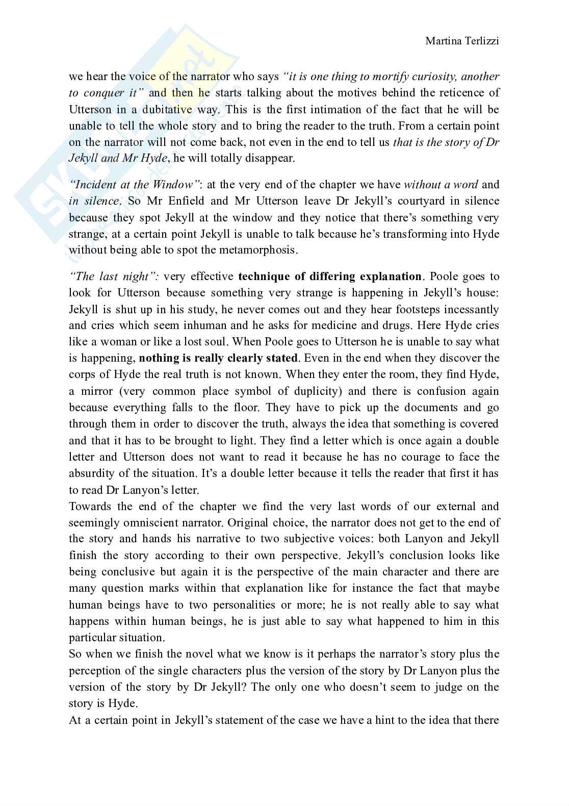 Letteratura inglese: Late Victorian and Modernist Literature Pag. 21