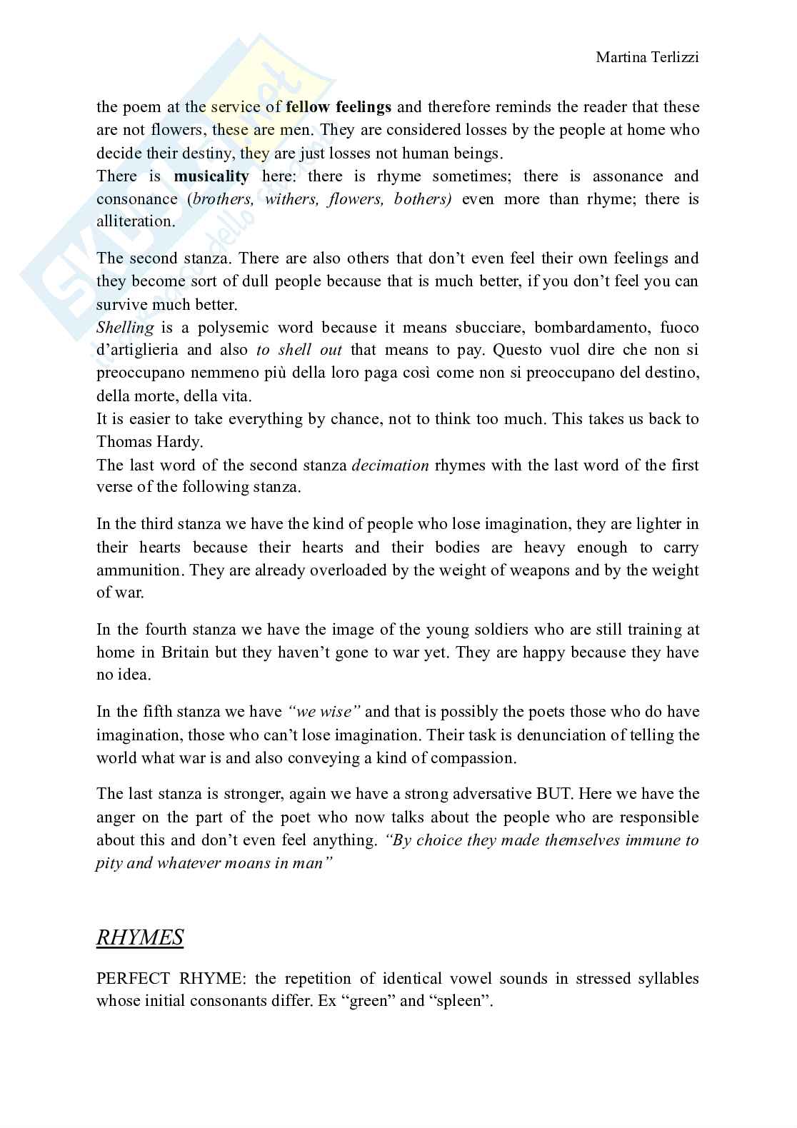 Letteratura inglese: Late Victorian and Modernist Literature Pag. 36
