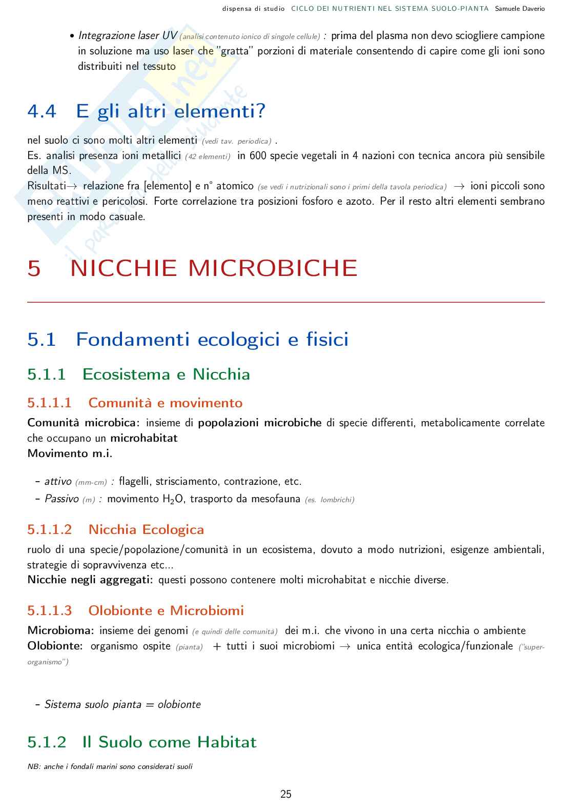 Ciclo dei Nutrienti nel sistema suolo pianta  Pag. 26