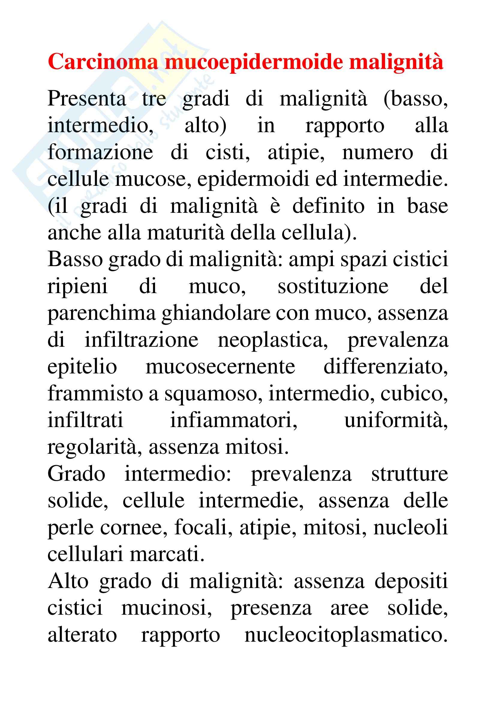 Carcinoma mucoepidermoide Pag. 1