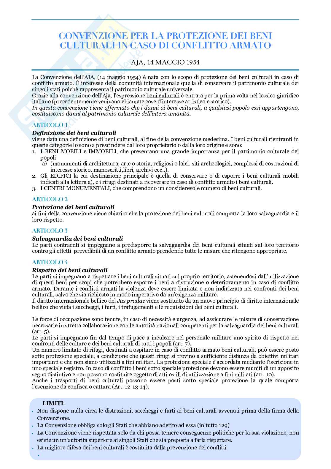 Schemi convenzioni internazionali Pag. 1