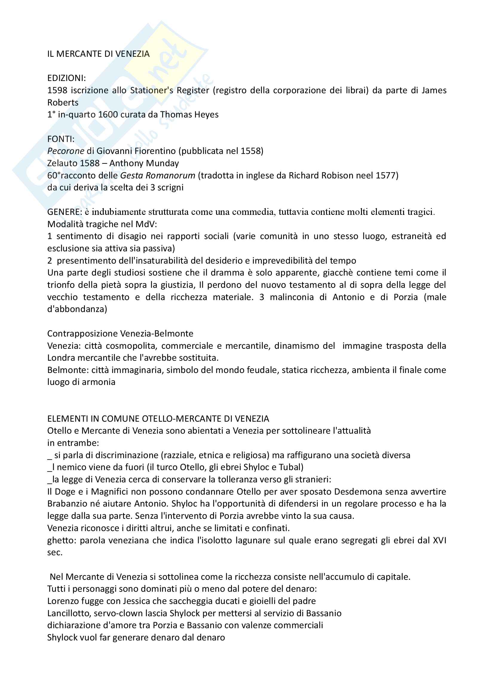 Rinascimento Inglese Appunti Di Letteratura Inglese