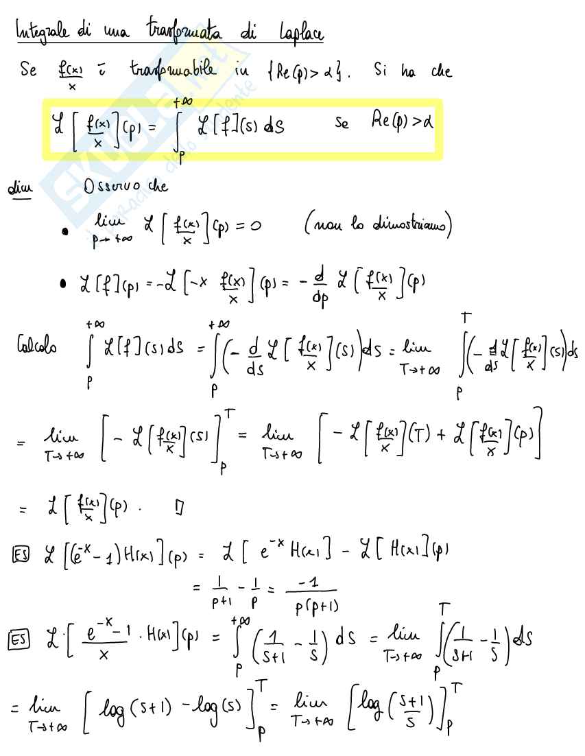 Trasformata di Laplace Pag. 16