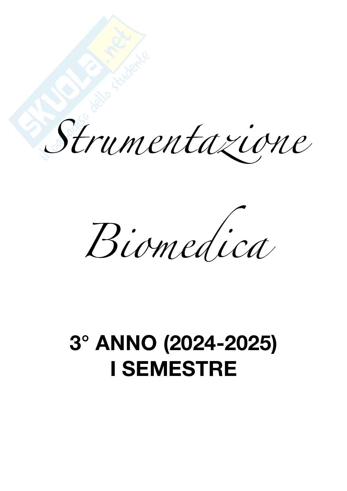 Appunti Strumentazione per sistemi biomedicali Pag. 1