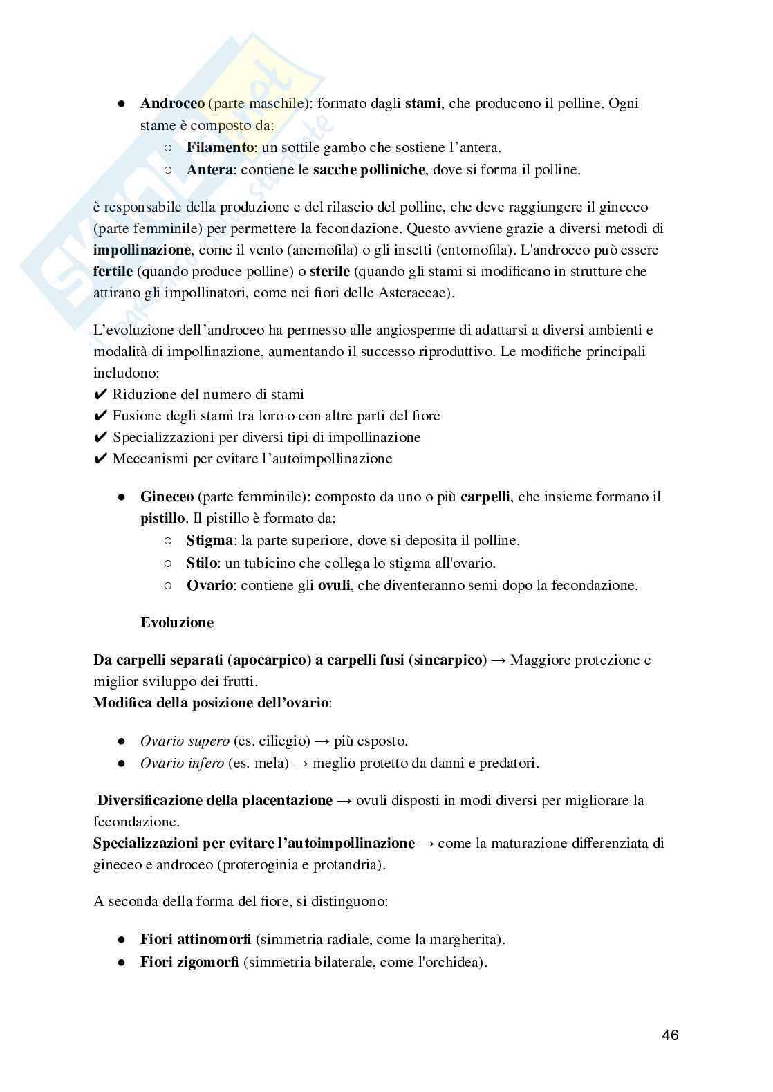 Biologia e fisiologia vegetale Pag. 46