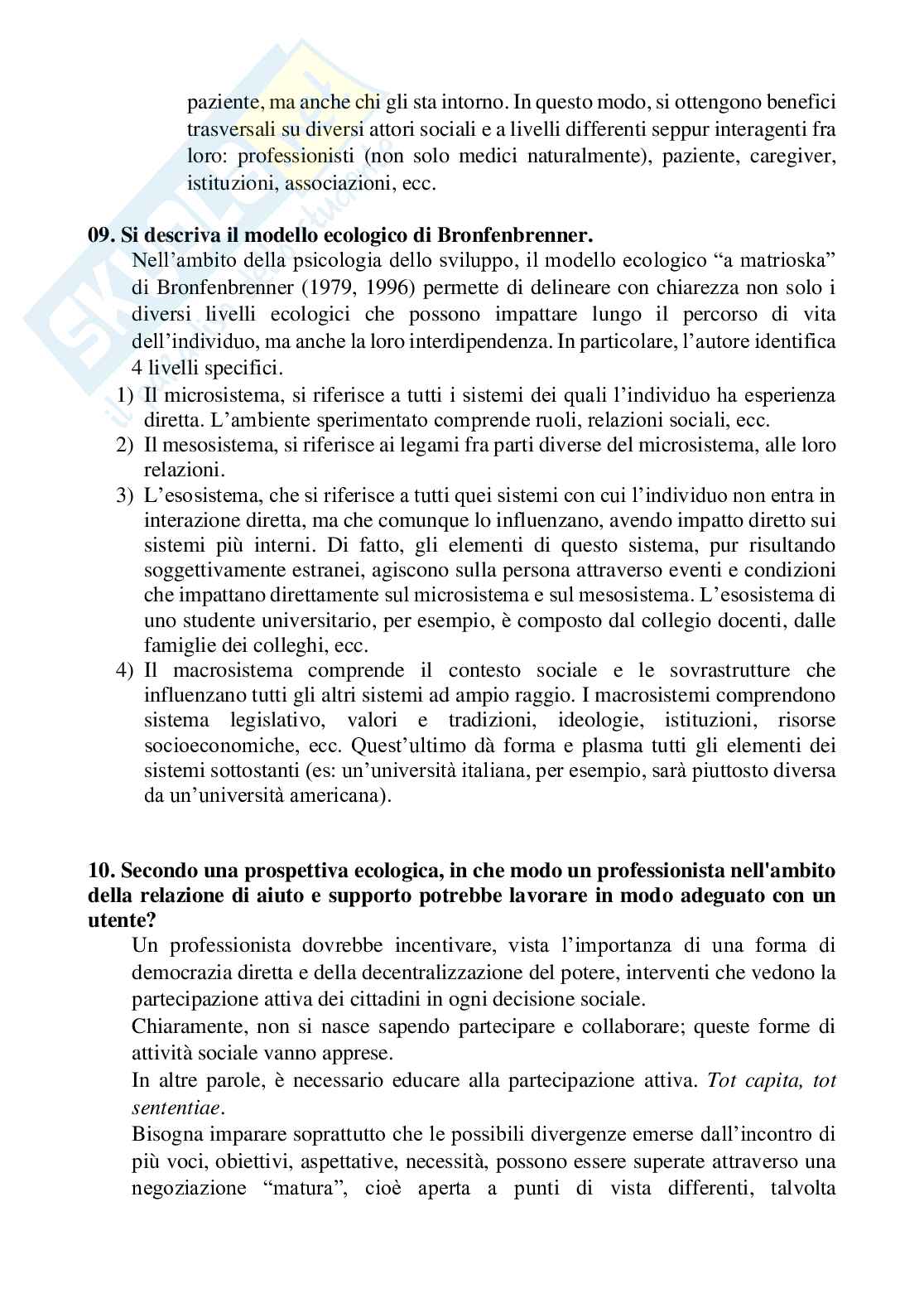 Paniere Psicologia sociale della salute e della qualità della vita (2026) - Risposte multiple corrette Pag. 16