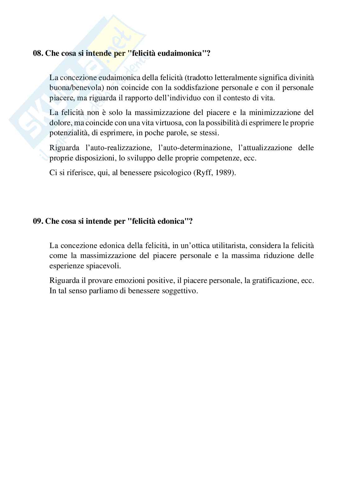 Paniere Psicologia sociale della salute e della qualità della vita (2026) - Risposte multiple corrette Pag. 26