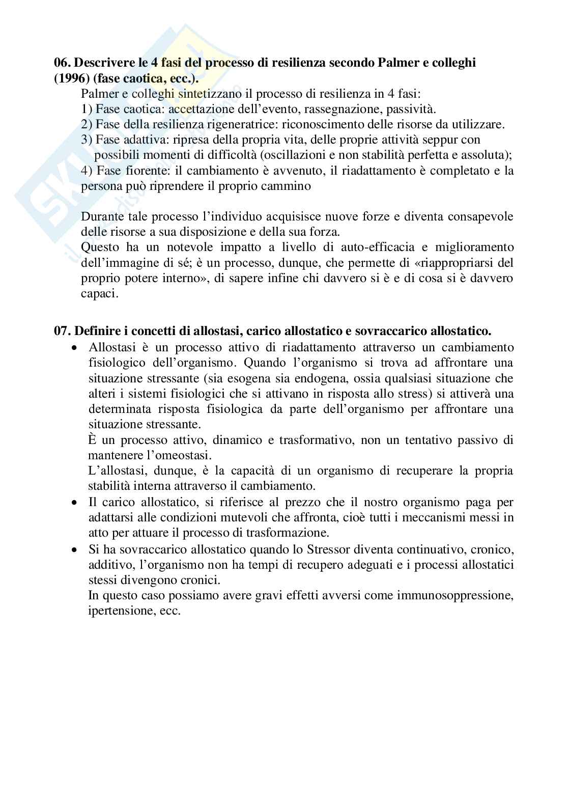 Paniere Psicologia sociale della salute e della qualità della vita (2026) - Risposte multiple corrette Pag. 41