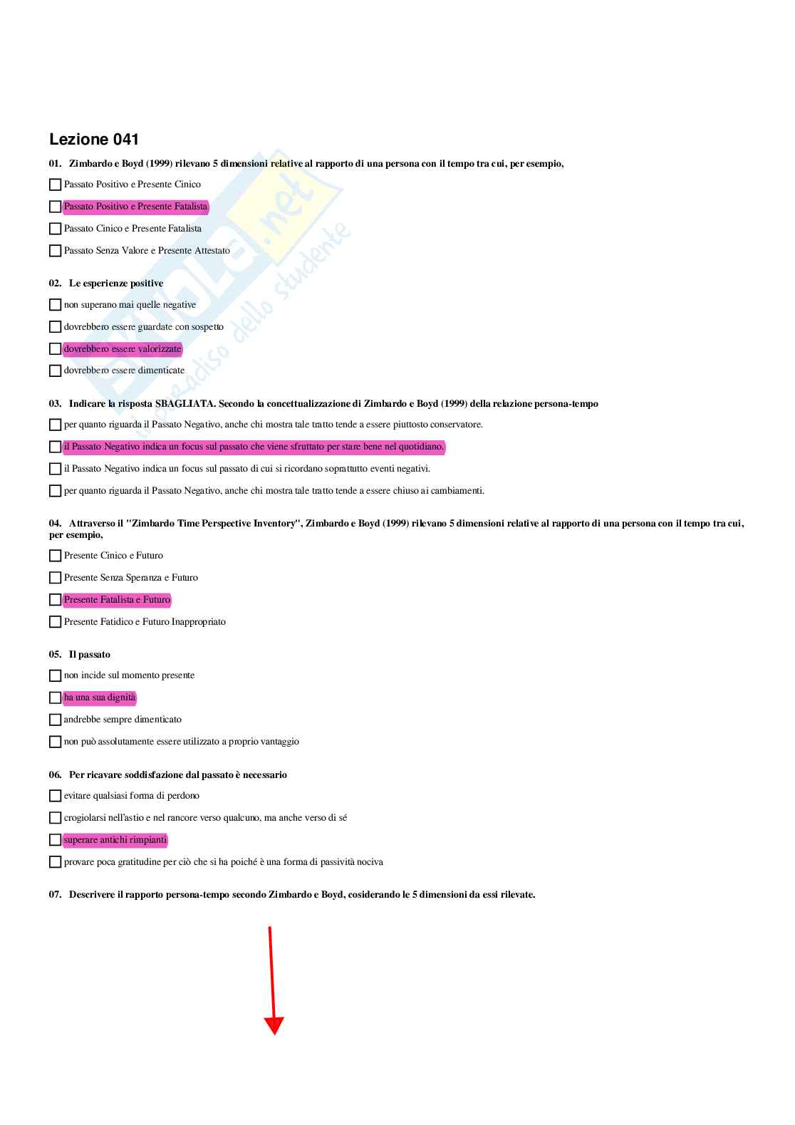 Paniere Psicologia sociale della salute e della qualità della vita (2026) - Risposte multiple corrette Pag. 46