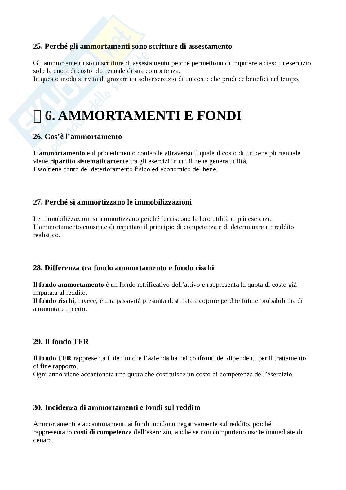 Principali domande di Economia aziendale Pag. 6