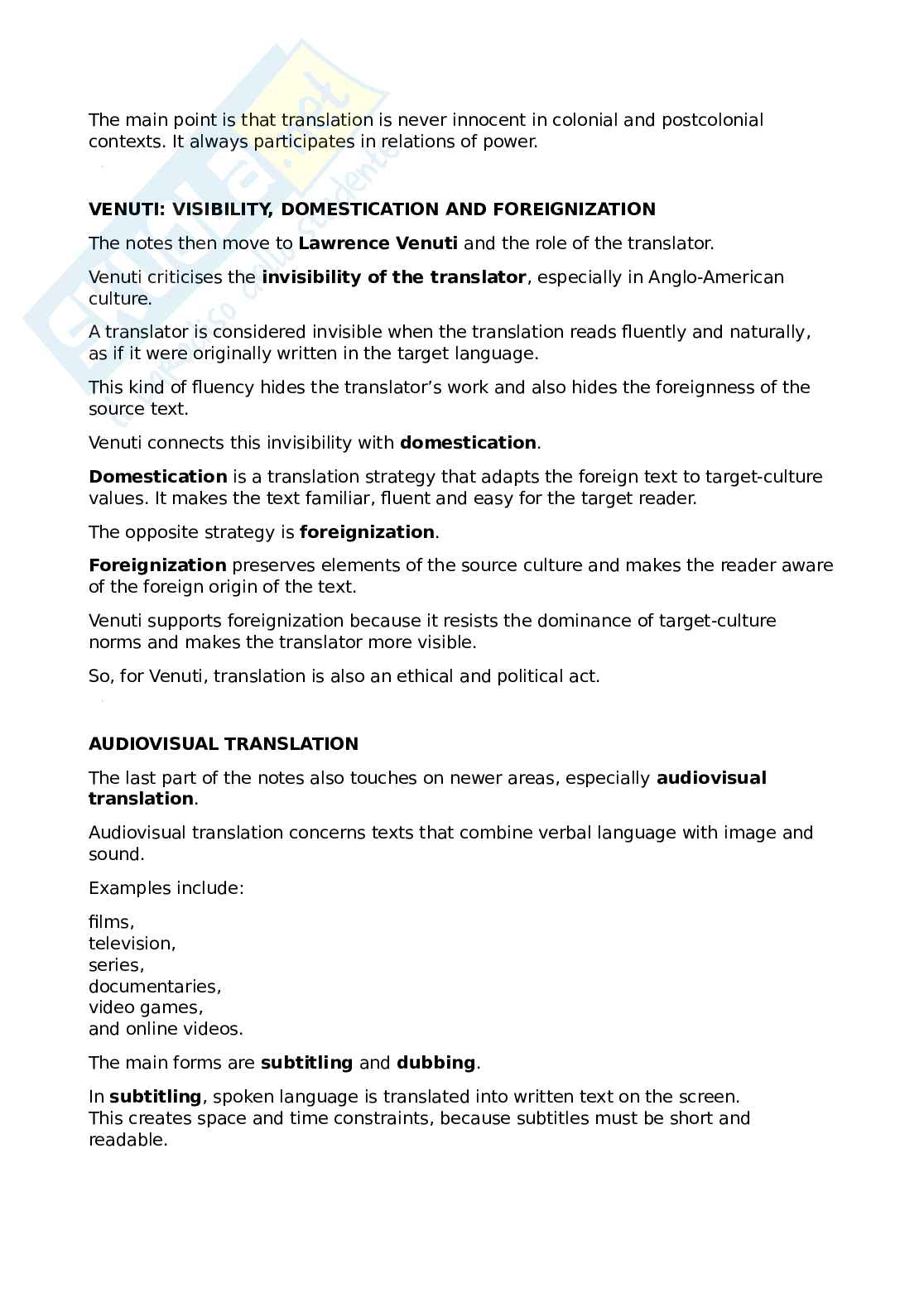 Translation studies - Appunti generali Pag. 21