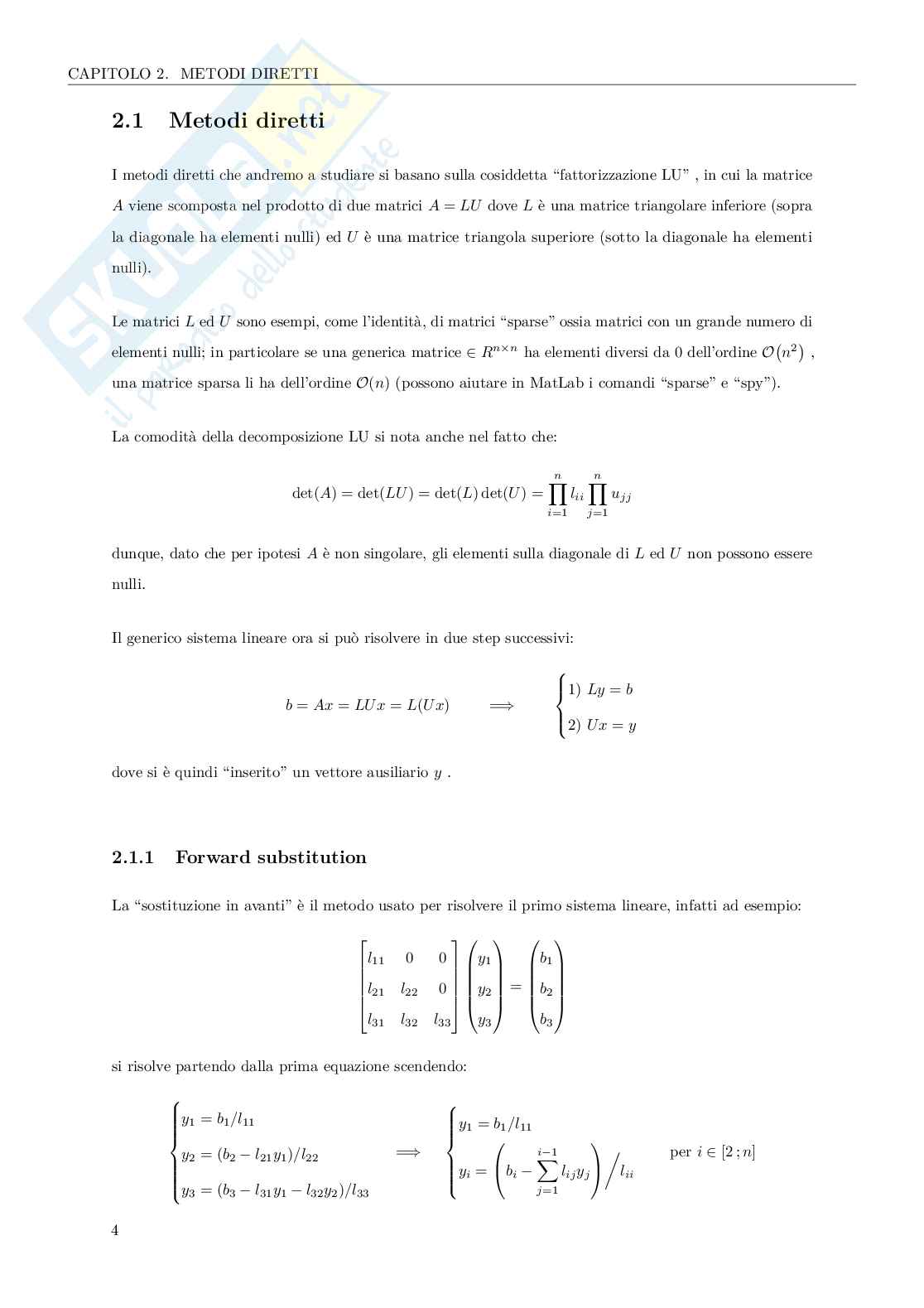 Metodi analitici e numerici per l'ingegneria Pag. 11