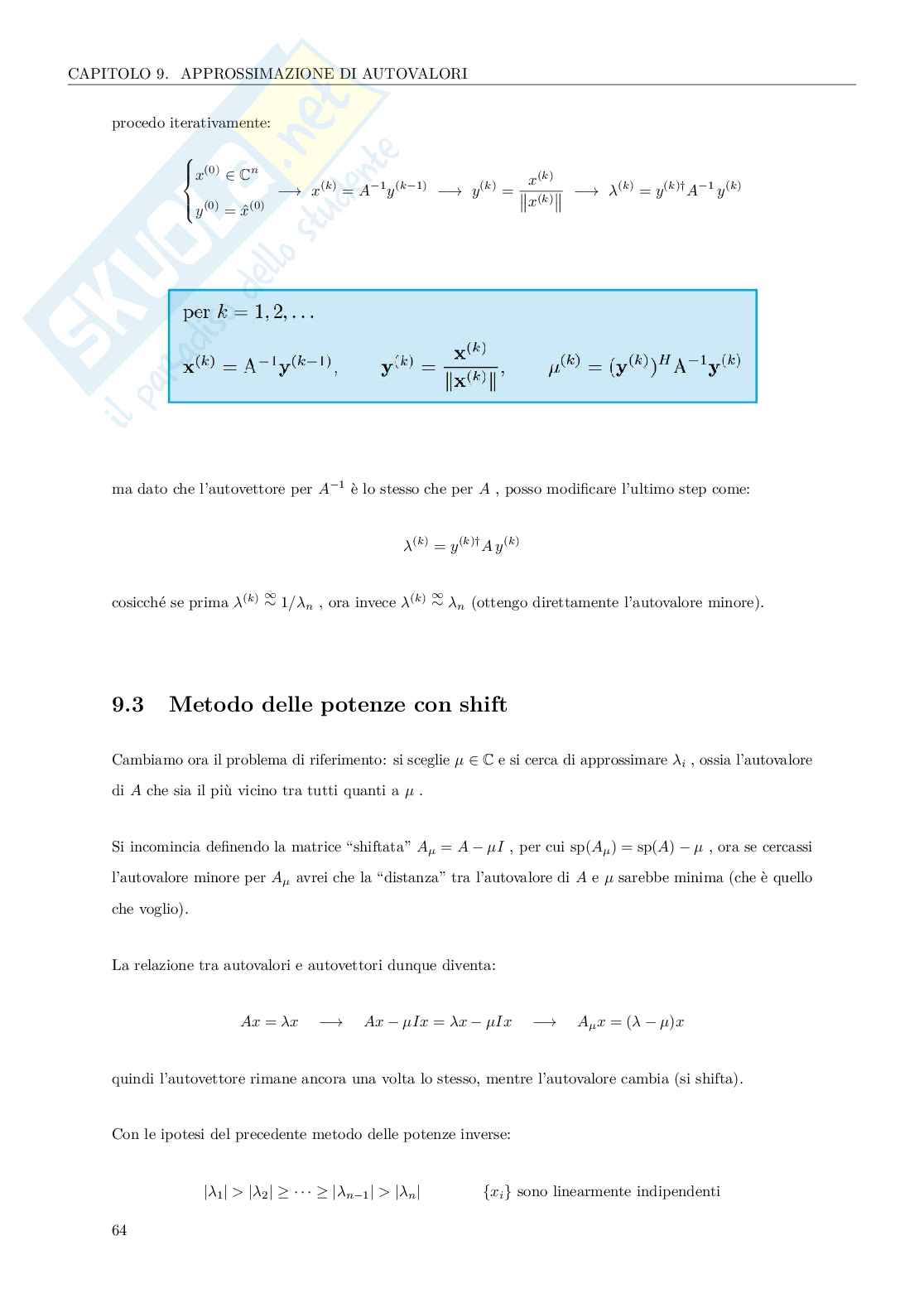 Metodi analitici e numerici per l'ingegneria Pag. 71