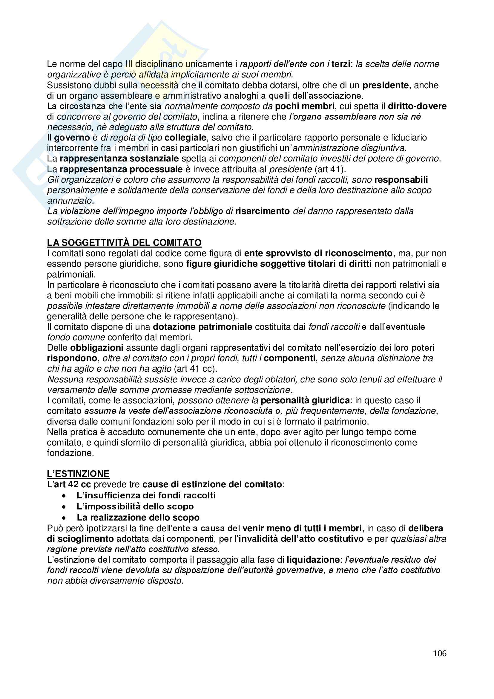 Riassunto esame Diritto privato, prof. Troiano, libro consigliato Istituzioni di diritto civile, Trabucchi Pag. 106