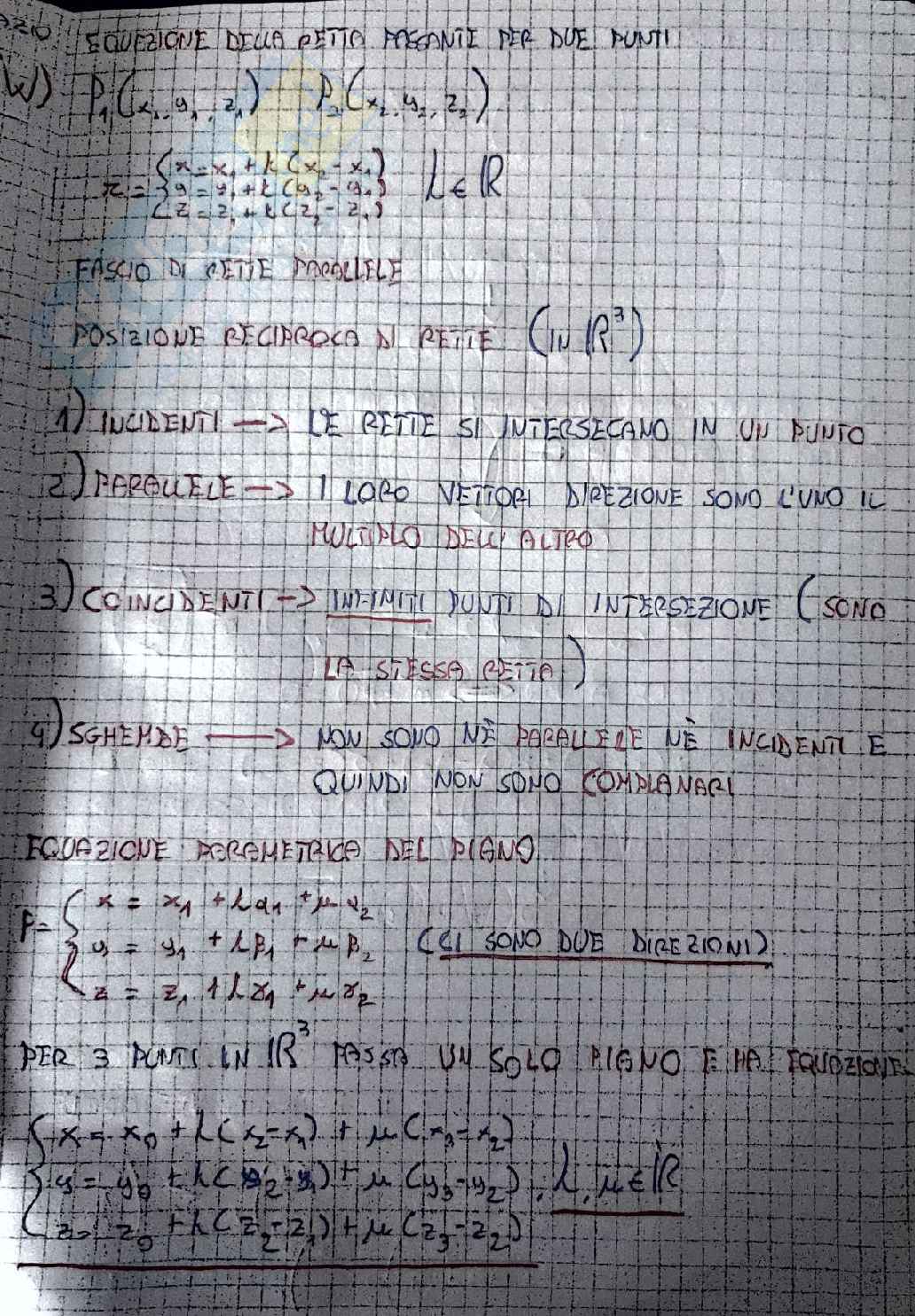 Riassunto esame Algebra lineare e geometria, Prof. Paladino Laura, libro consigliato Geometria 1, Sernesi Pag. 36