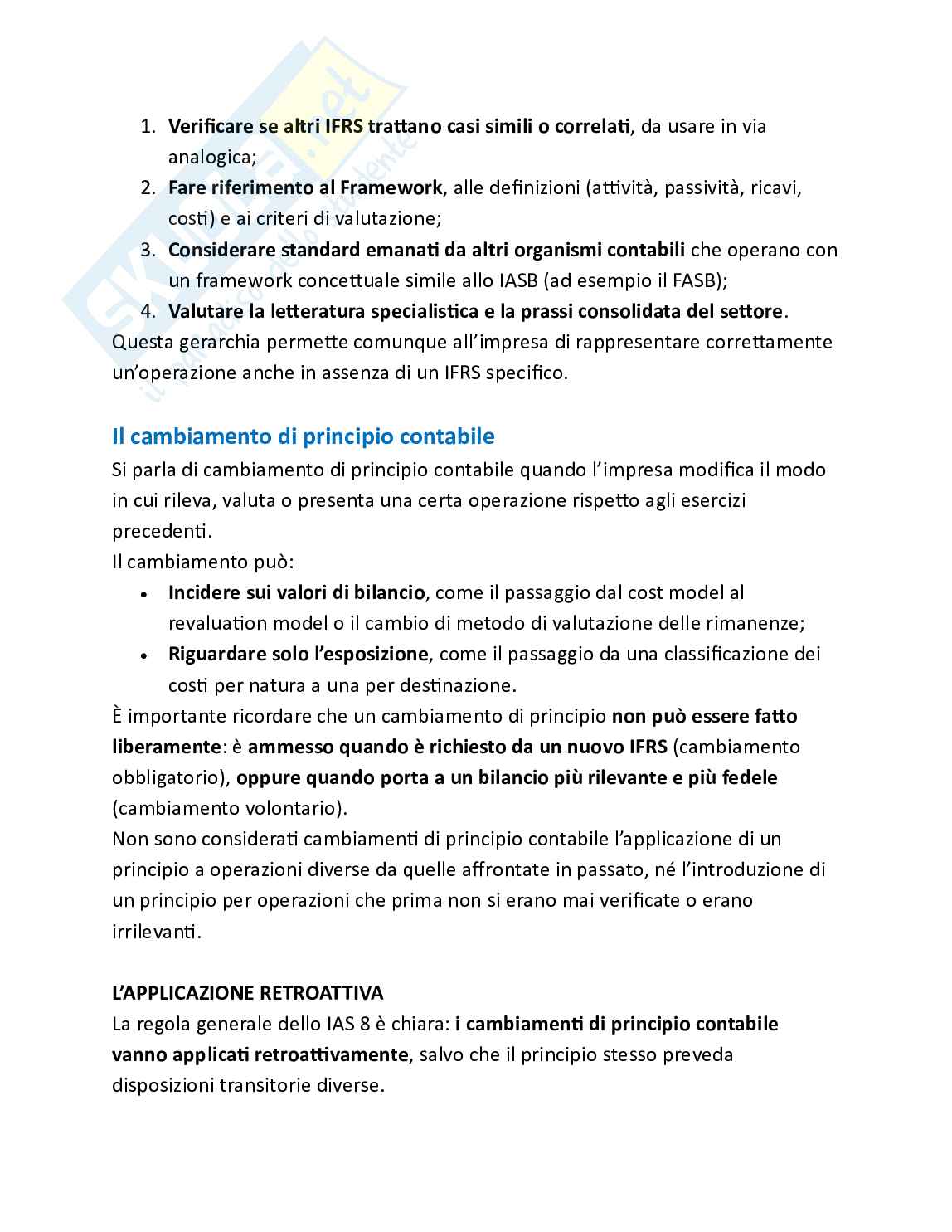Contabilità e bilancio - Parte 11 - IAS 8  Pag. 2