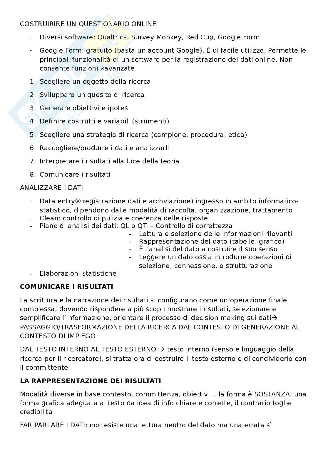 Introduzione al questionario Pag. 6