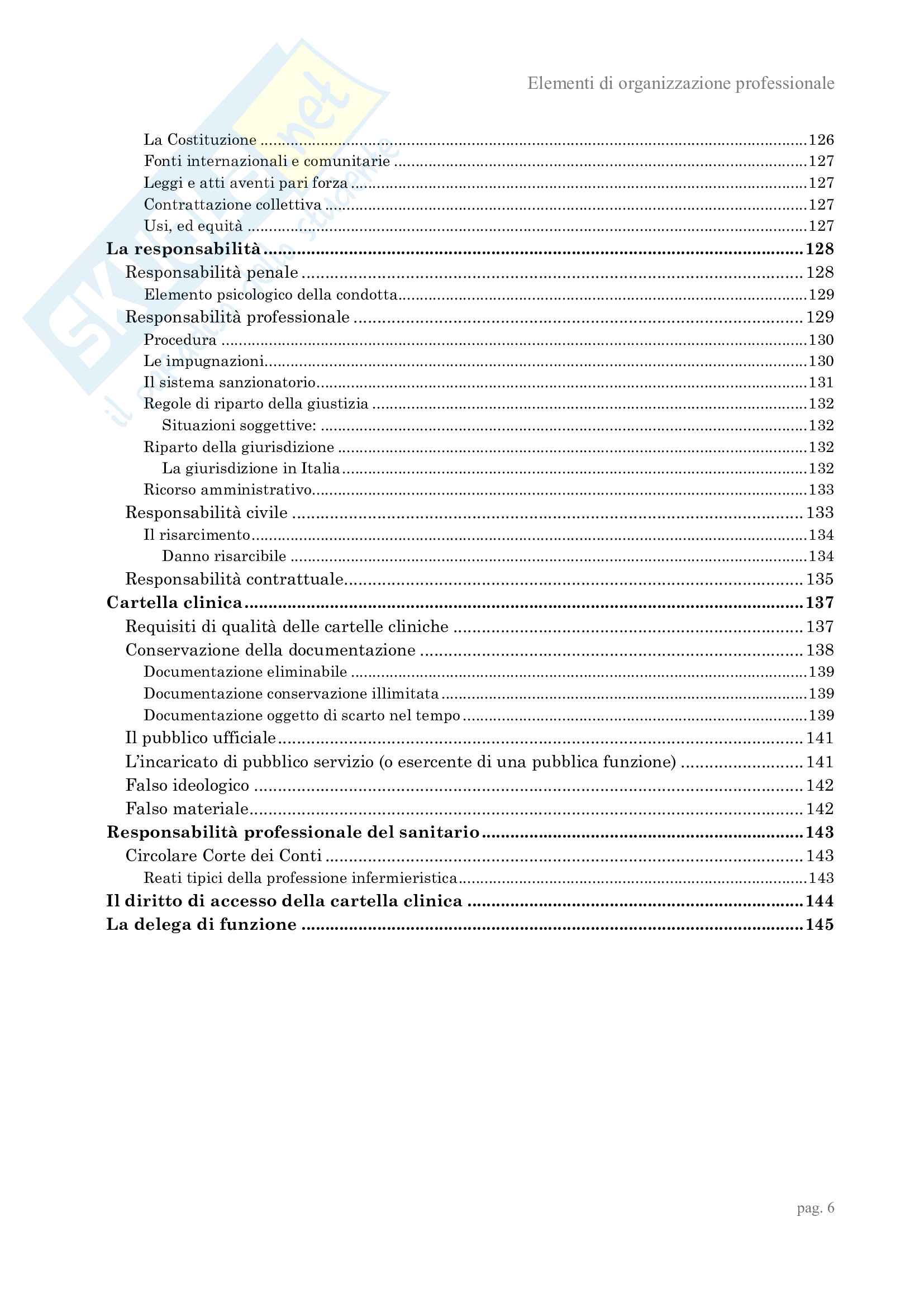 Elementi di organizzazione professionale Pag. 6