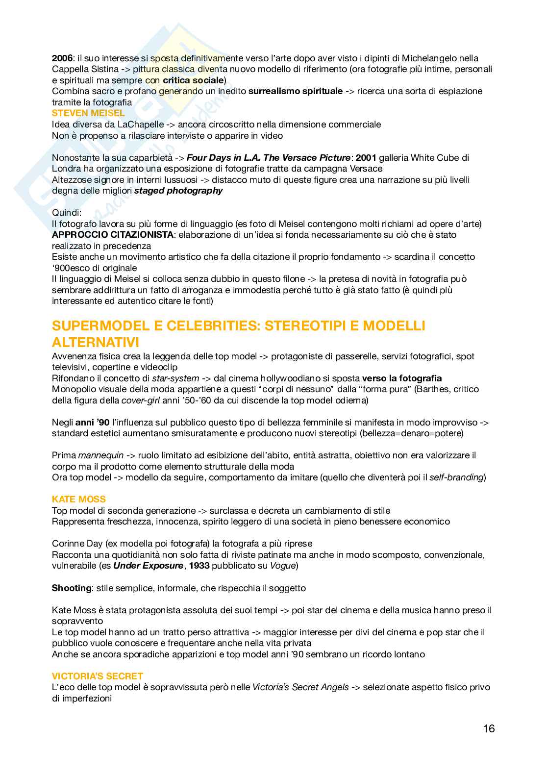 Appunti per l'esame di Fotografia e identità visiva  Pag. 16