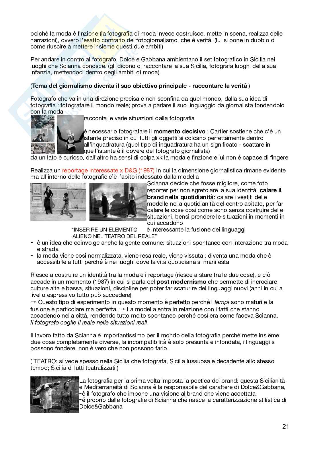 Appunti per l'esame di Fotografia e identità visiva  Pag. 21