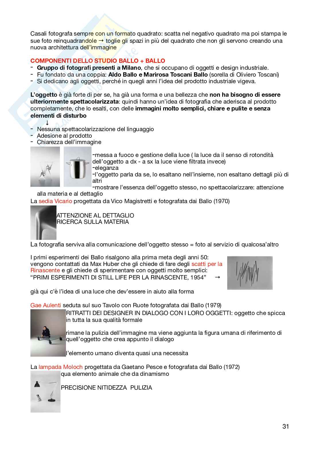 Appunti per l'esame di Fotografia e identità visiva  Pag. 31