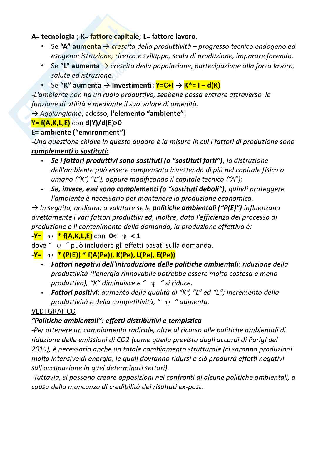 Economia dello sviluppo Pag. 66