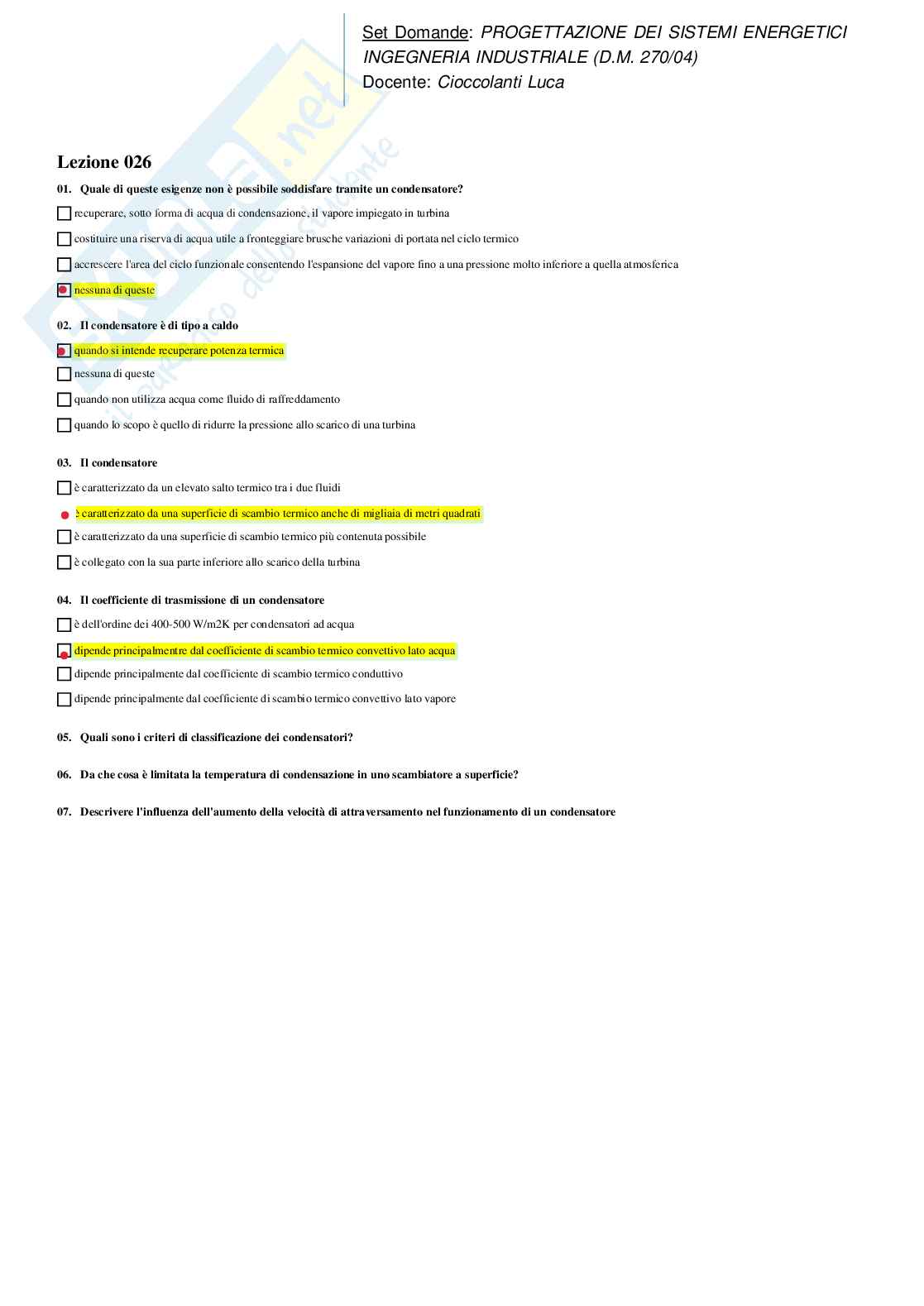 Paniere Progettazione di sistemi energetici Pag. 36