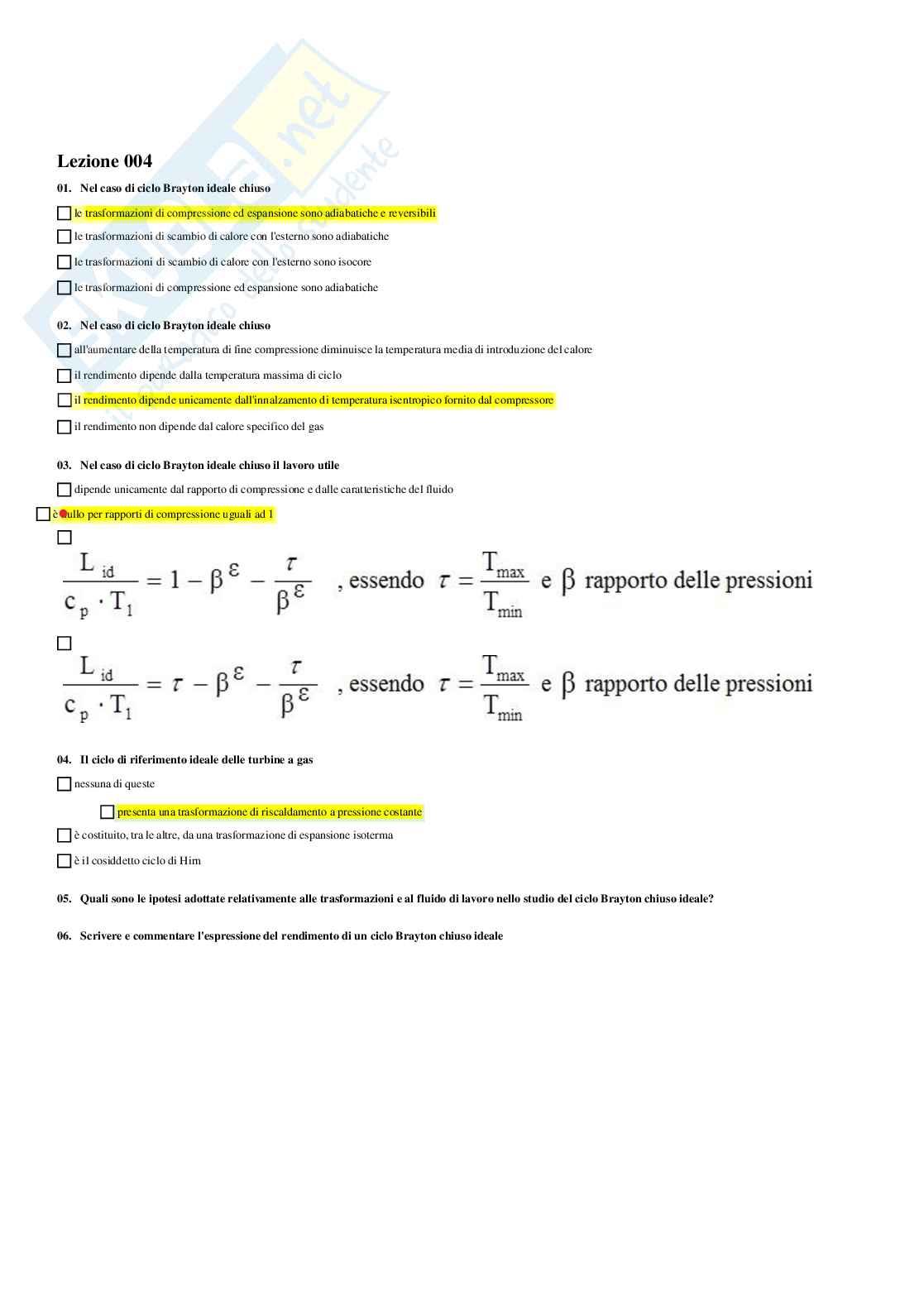 Paniere Progettazione di sistemi energetici Pag. 6