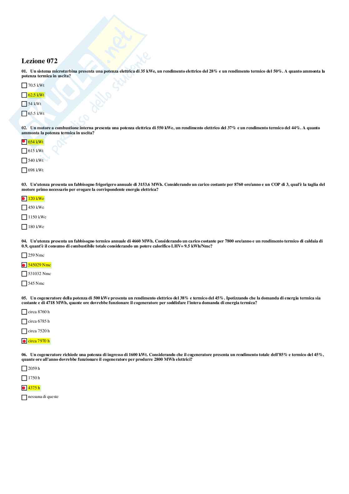 Paniere Progettazione di sistemi energetici Pag. 76