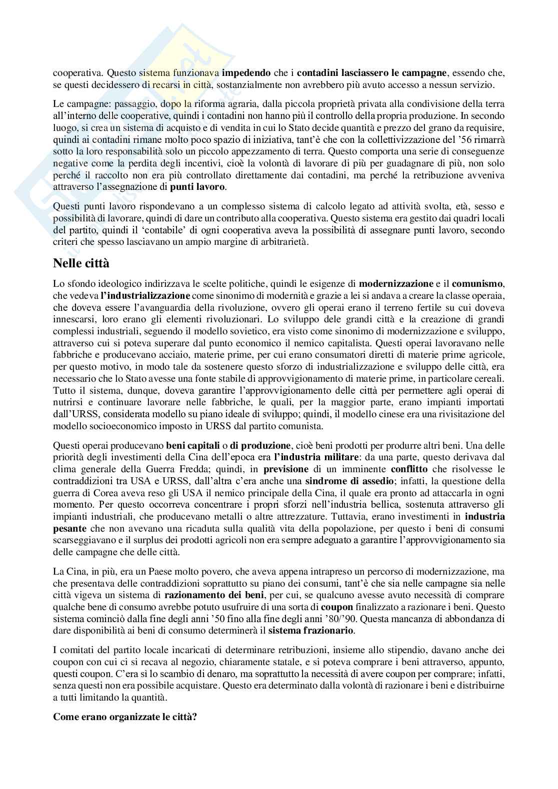 Appunti completi e sostitutivi di Storia della Cina contemporanea  Pag. 11