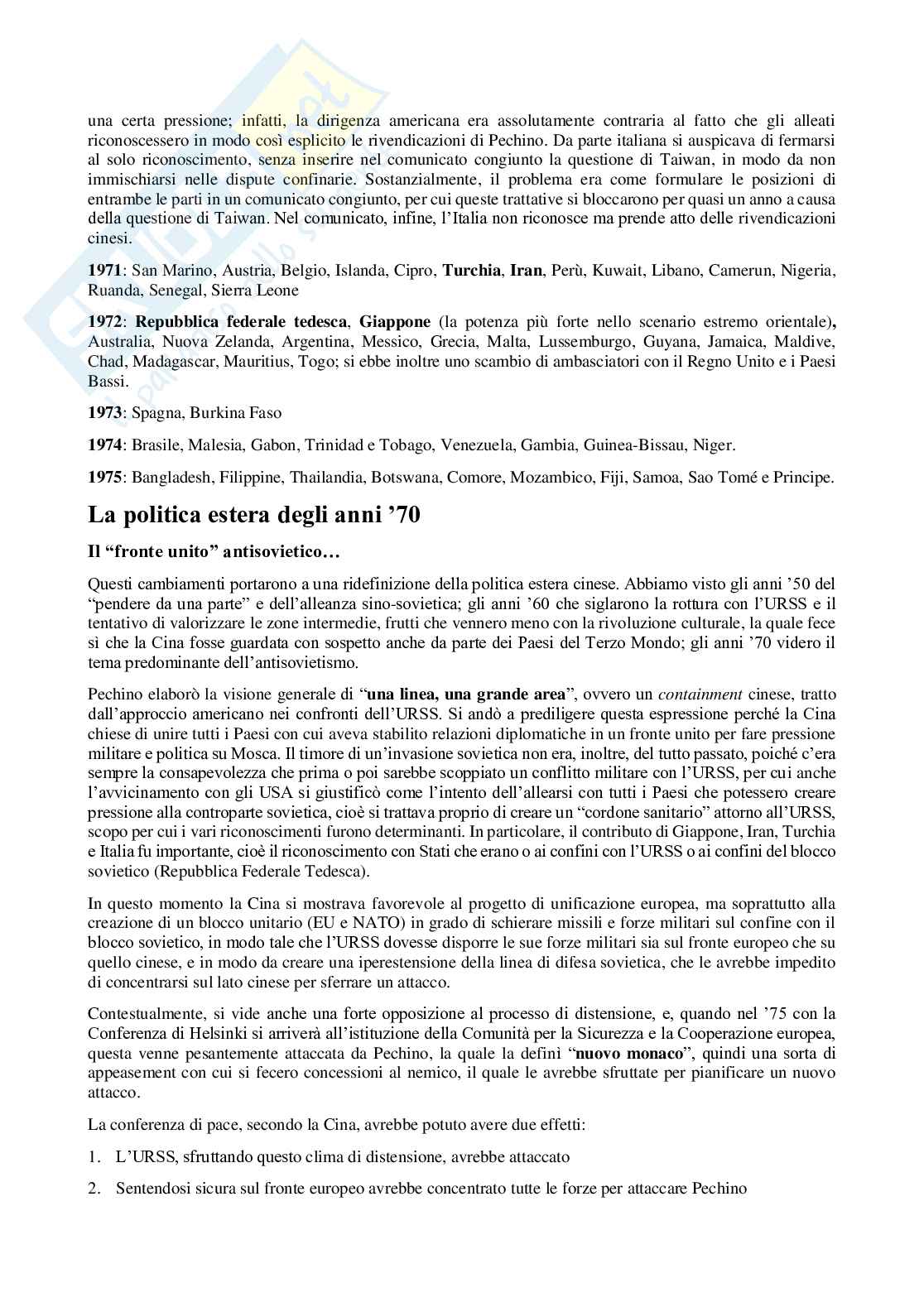 Appunti completi e sostitutivi di Storia della Cina contemporanea  Pag. 41