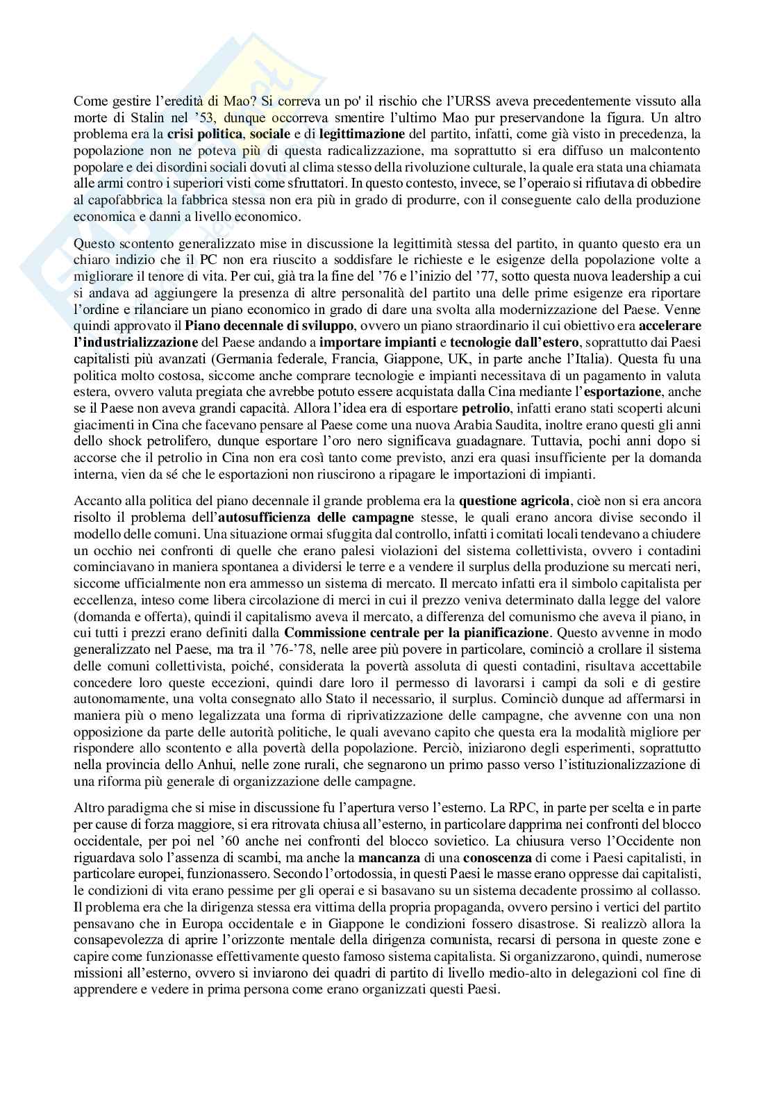 Appunti completi e sostitutivi di Storia della Cina contemporanea  Pag. 46