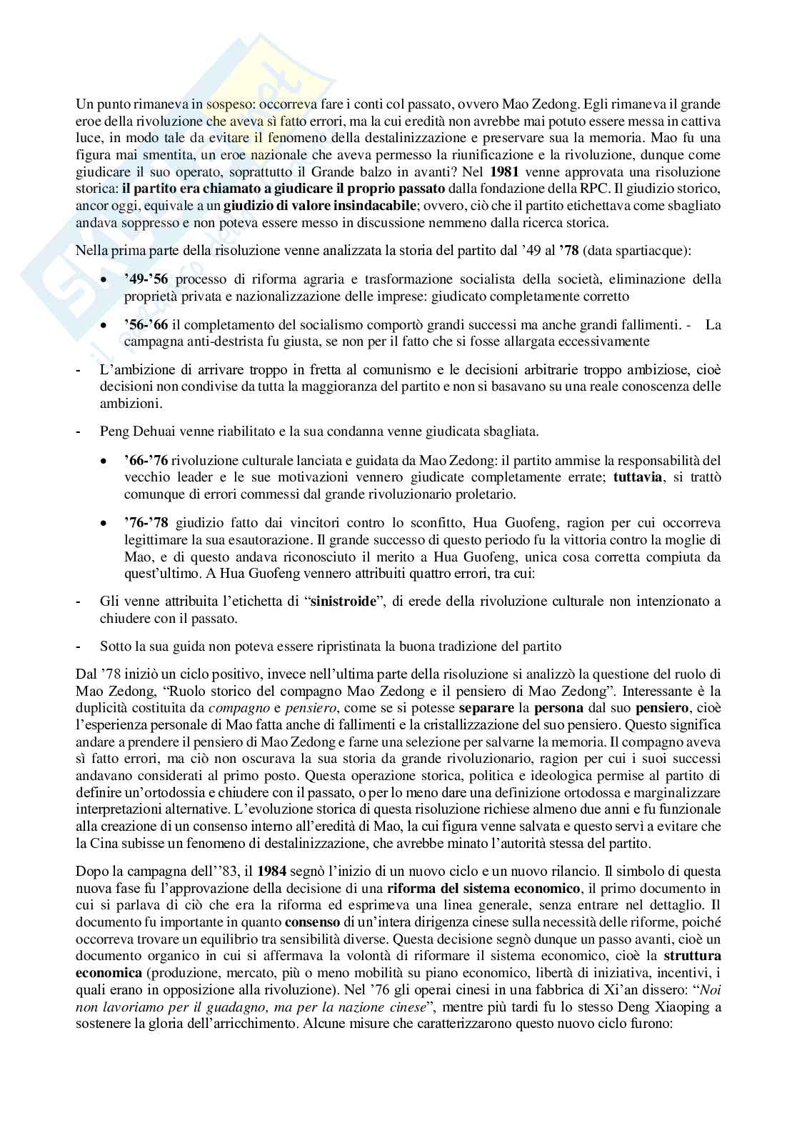 Appunti completi e sostitutivi di Storia della Cina contemporanea  Pag. 56