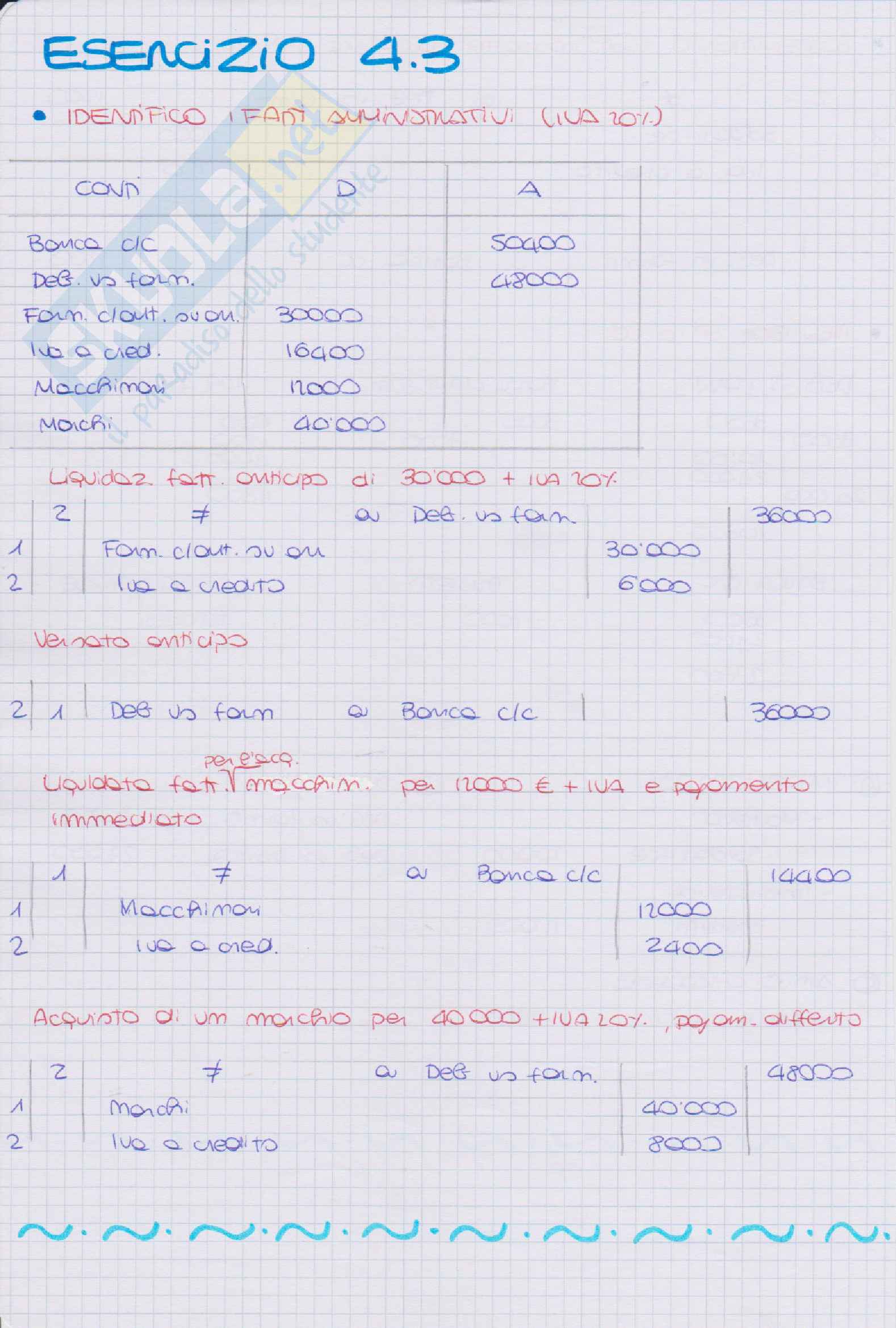 Esercitazioni Ragioneria Metodologica Pag. 16