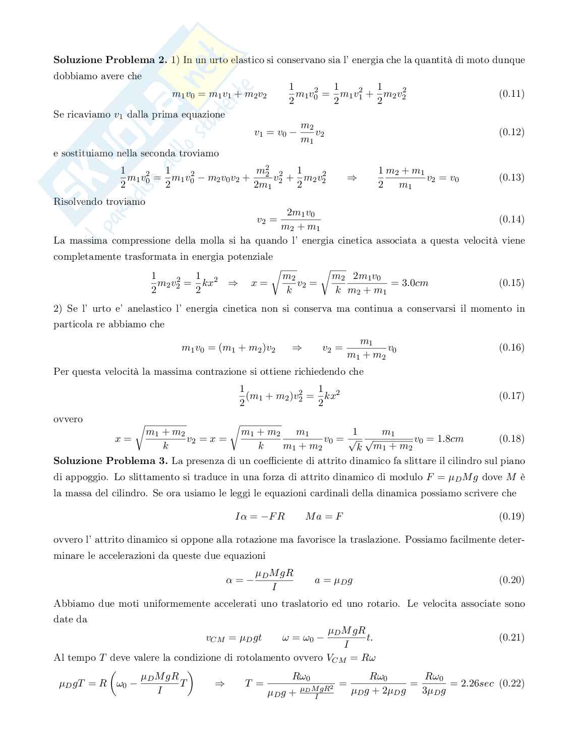 Esercizi di esame di Fisica 1 svolti  Pag. 21
