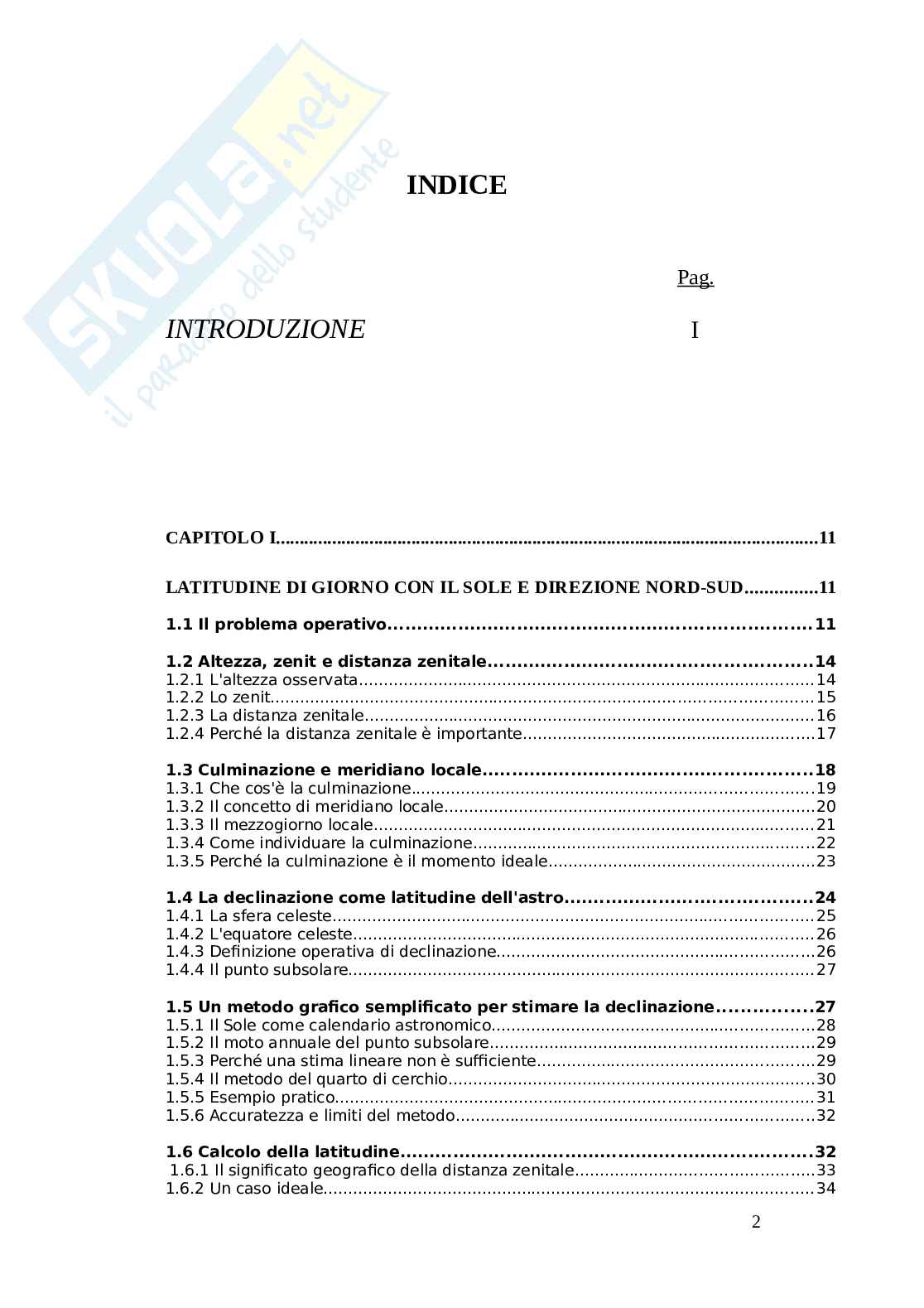 Tesi sulla navigazione astronomica Pag. 2