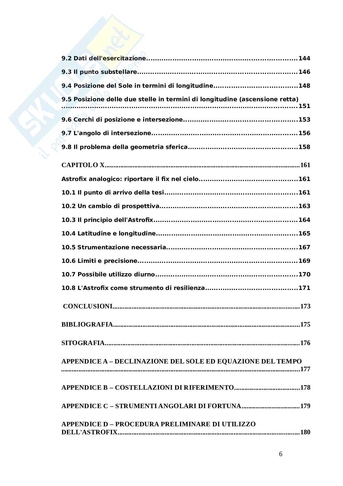 Tesi sulla navigazione astronomica Pag. 6