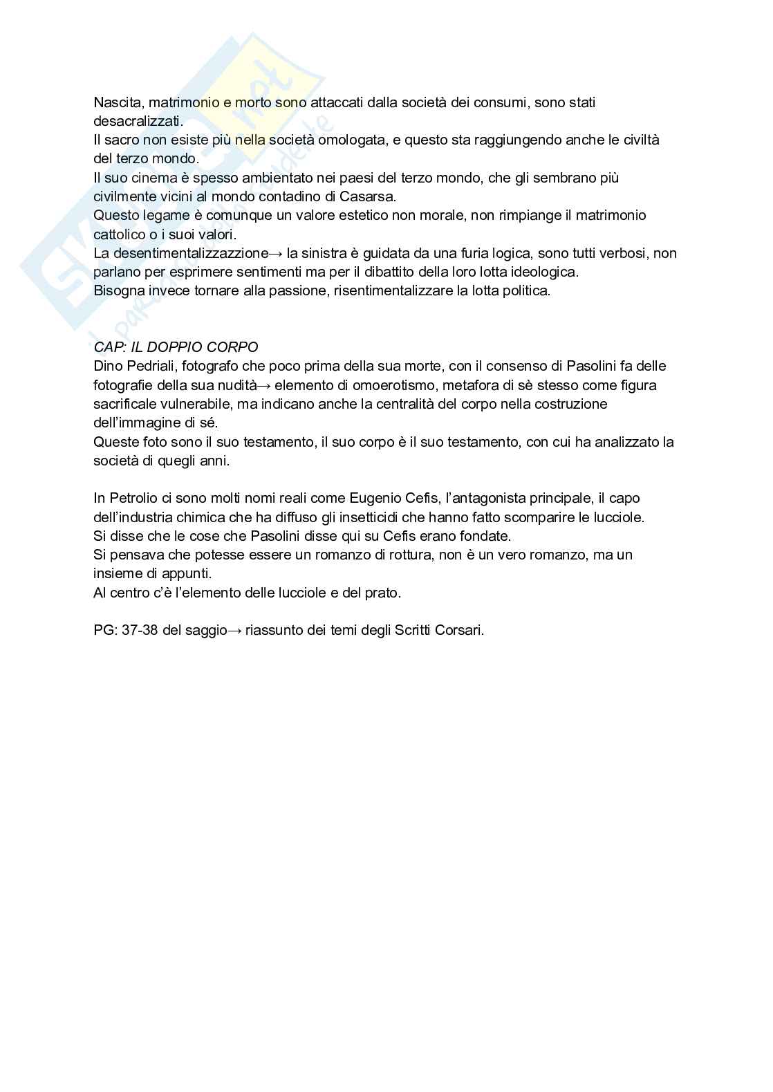 Appunti di Letteratura italiana moderna e contemporanea su “Scritti Corsari” Pag. 6