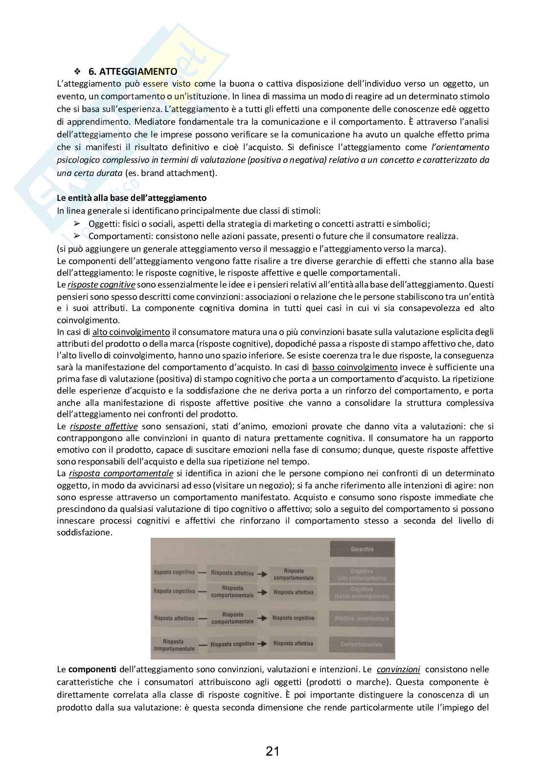 Riassunto esame Analisi del comportamento del consumatore, prof. Dalli, libro consigliato: Il comportamento del consumatore, Dalli e Romani Pag. 21