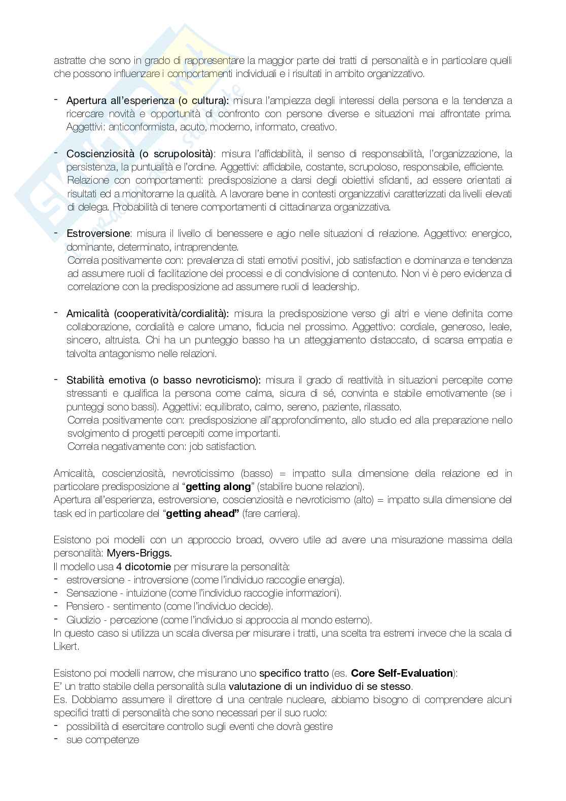 Riassunto esame Fondamenti di organizzazione Pag. 6