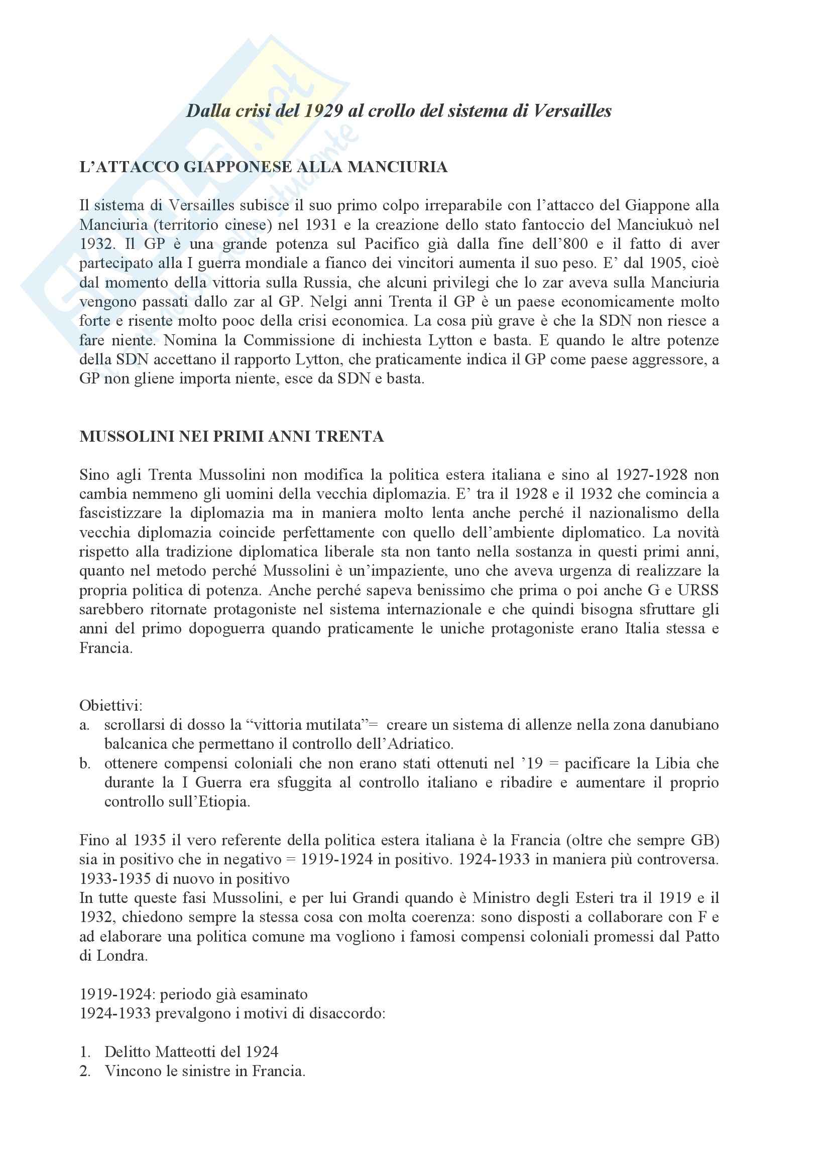 Storia contemporanea Pag. 1