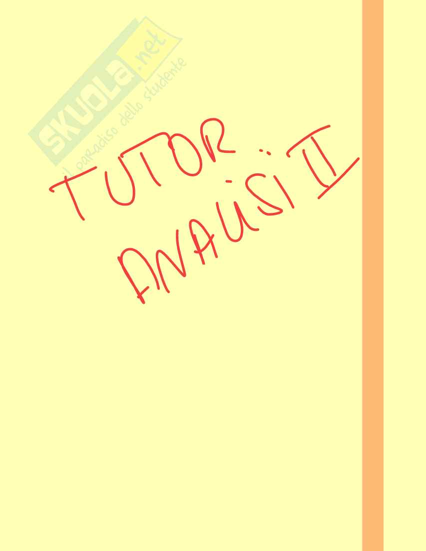 Tutoraggio Analisi 2 Pag. 1