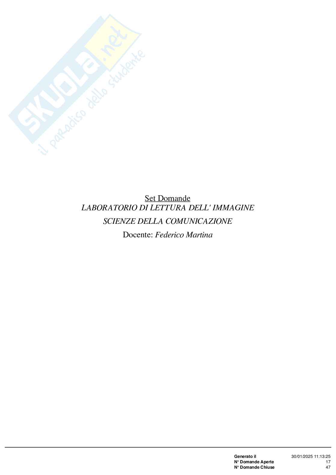 Paniere Laboratorio di lettura dell' immagine - Risposte multiple - aggiornato (2026) Pag. 2