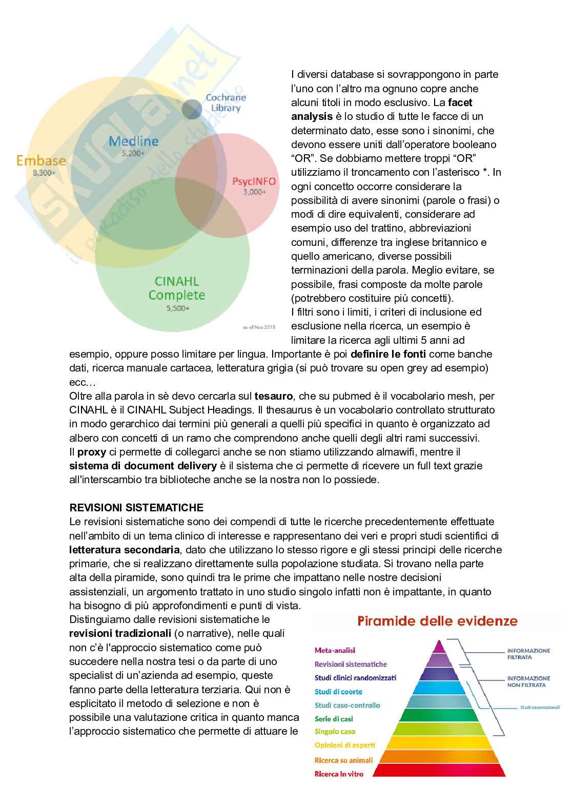 Evidenze applicate alla pratica assistenziale - Infermieristica Pag. 31