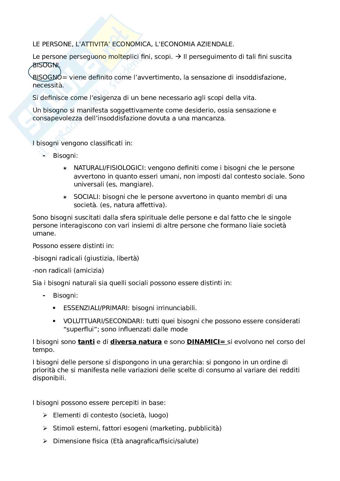 Economia aziendale Pag. 1