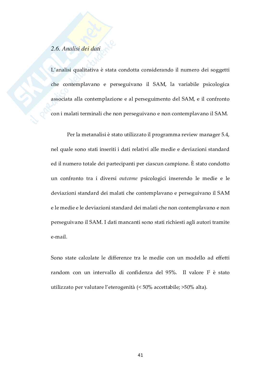Fattori psicologici associati al perseguimento del suicidio assistito dal medico in pazienti con malattia terminale: uno studio di meta-analisi  Pag. 41