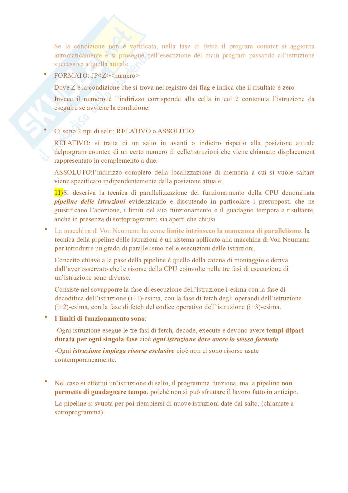 Domande aperte di esercizio Pag. 11
