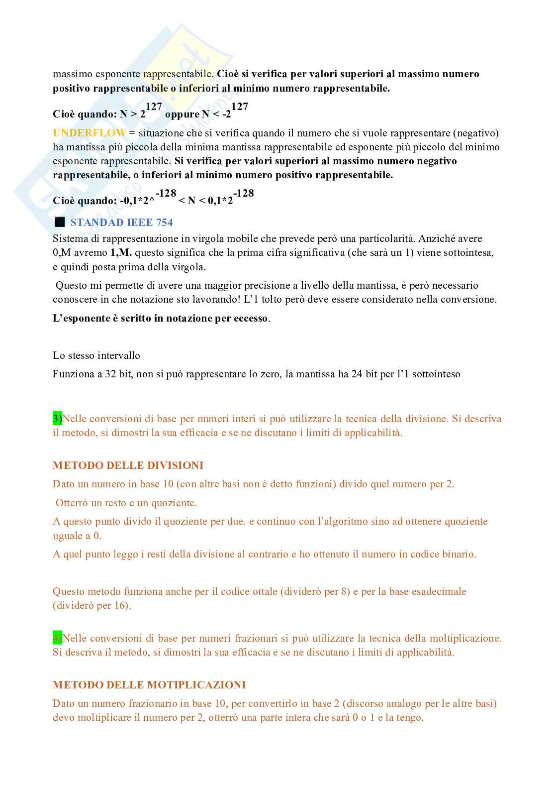 Domande aperte di esercizio Pag. 26