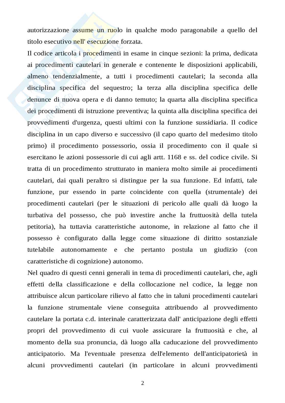 Proceedimenti cautelari Pag. 2